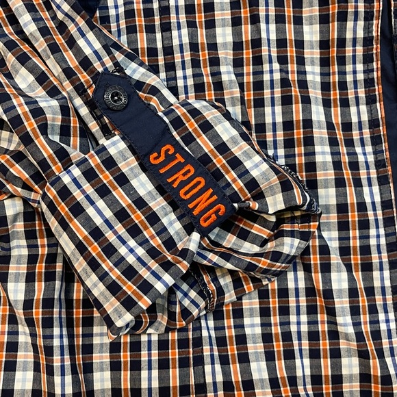 Parish Nation Plaid Roll Tab Long Forever Strong Sleeve Shirt Size 2X - Picture 10 of 11